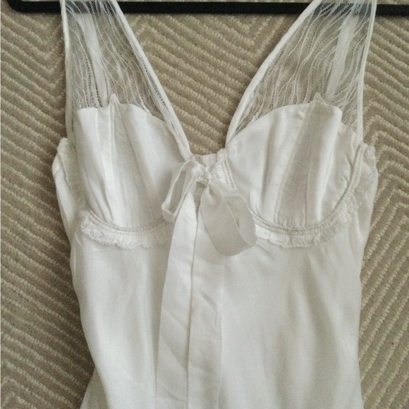 LET ME BE Women's Sheer Bustier Slip Dress-Size M-White-NWT - Picture 6 of 10